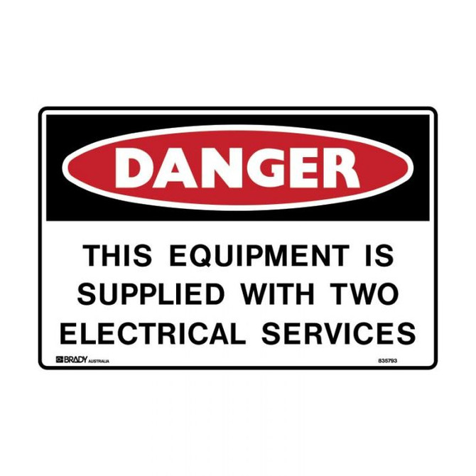 This Equip Is Supplied With Two Electrical Services - Danger Signs