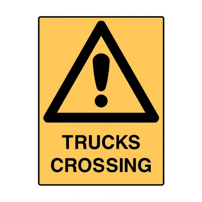 Trucks Crossing - Caution Signs