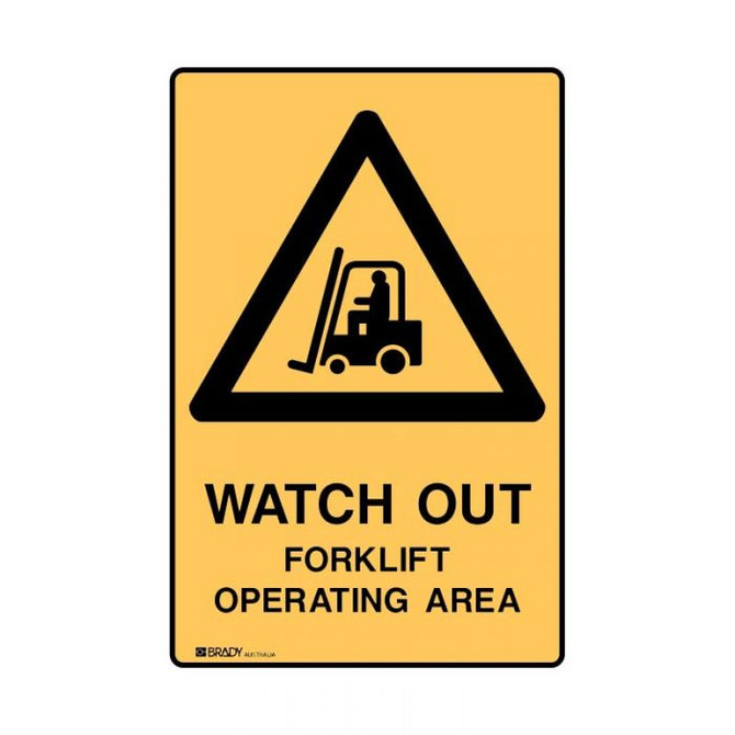 Watch Out Forklift Operating Area - Caution Signs