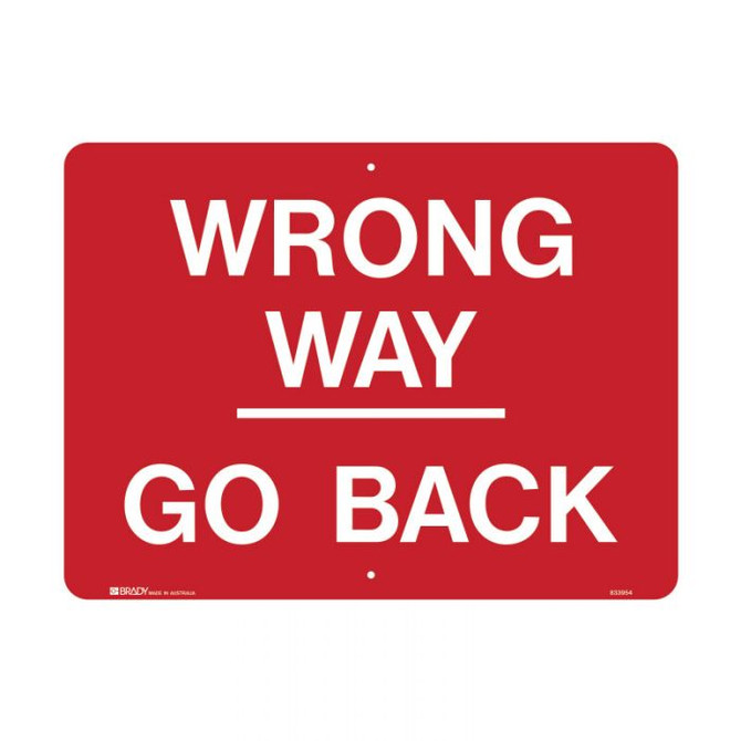 Wrong Way Go Back - Road Signs - Part No. 833954