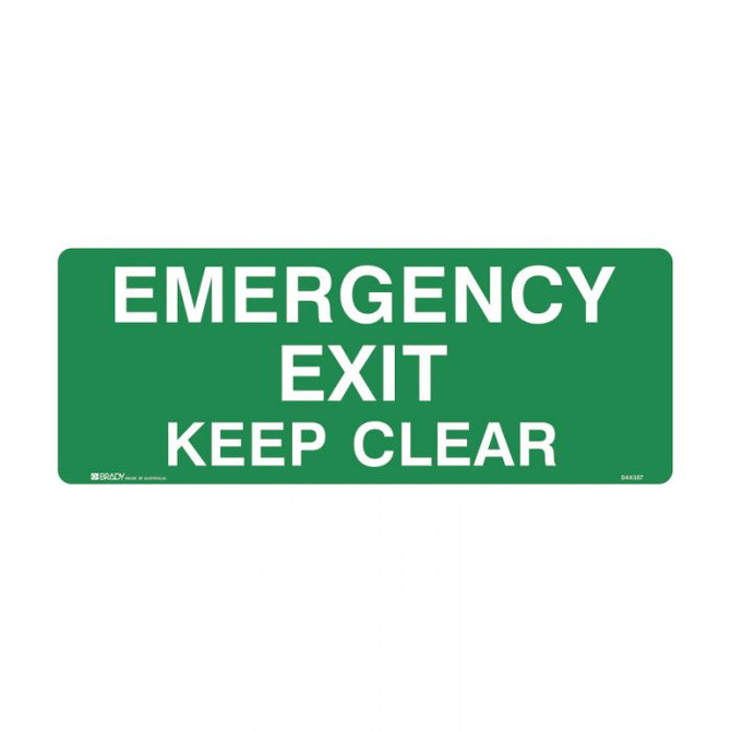 Emergency Exit Keep Clear - first aid Signs