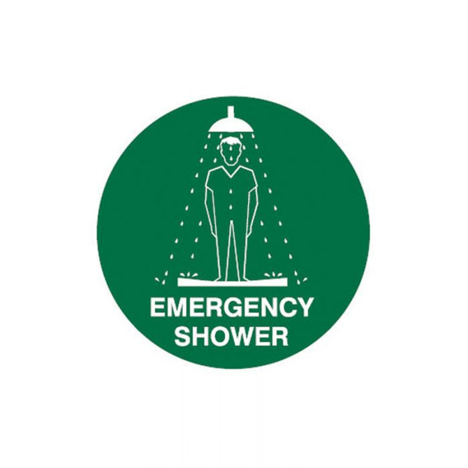 Emergency Shower With Picto - Floor Signs - Part No. 852366