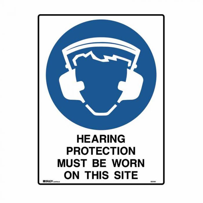 Hearing Protection Must Be Worn On this Site - Mandatory Signs