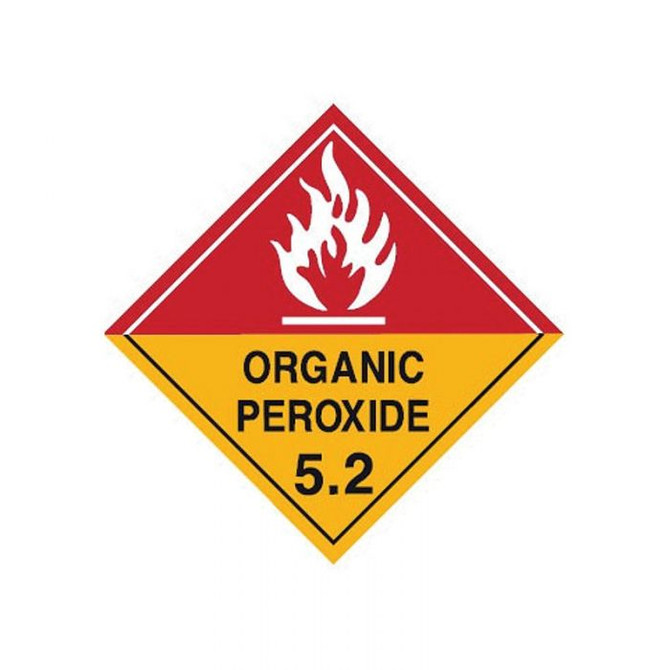 Organic Peroxide 5-2 - White- Dangerous Goods Signs