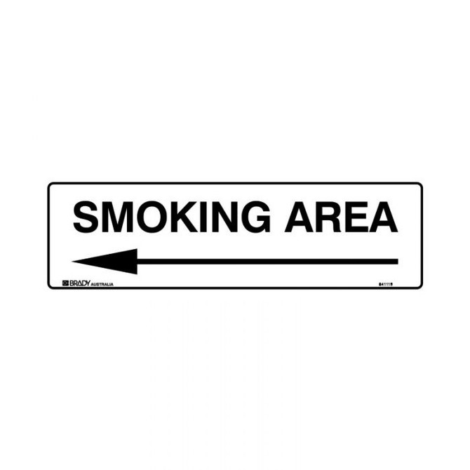 Smoking Area Left Arrow - No Smoking Signs