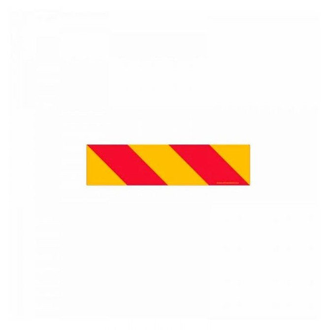 Copy of Striped Warning Panel Red And Yellow Right - Vehicle Signs