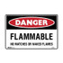 Flammable No Matches Or Naked Flames - Danger Signs