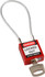Red Compact Cable Padlock - 20cm Cable