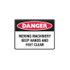 Moving Machinery Keep Hands Clear - Danger Signs - Part No. 842531