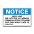 MSDS And Written Hazard Communication Message - Notice Signs - Part No. 838627