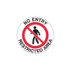 No Entry Restricted Area - Floor Signs 842082