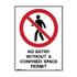 No Entry Without A Confined Space Permit - Prohibition Signs