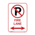 No Parking Picto Fire Lane Both Arrows - Parking Signs
