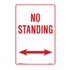 No Standing Both Arrows - Parking Signs