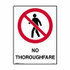 No Thoroughfare - Admittance Signs