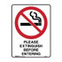 Please Extinguish Before Entering - Prohibition Signs