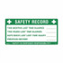 Safety Record - First Aid Signs - Part No. 832731