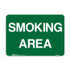 Smoking Area Green - No Smoking Signs