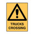 Trucks Crossing - Caution Signs