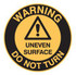 Warning Uneven Surface Do Not Turn - Floor Signs - Part No. 843902