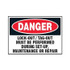 Danger Lock Out Tag Out Must Be Performed During Set Up Maintenance Or Repair SS - Lockout Signs - Part No. 854210