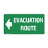 Evacuation Route Left Arrow - Exit Signs