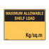 Maximum Allowable Shelf Load Kg Sq M - Warehouse Signs