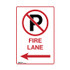 No Parking Picto Fire Lane Left Arrow - Parking Signs