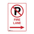 No Parking Picto Fire Lane Right Arrow - Parking Signs