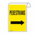 Pedestrians Arrow Right - Building Signs