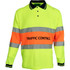 Traffic Control Long Sleeve Poly Cotton Taped Polo Shirt - Yellow/Orange