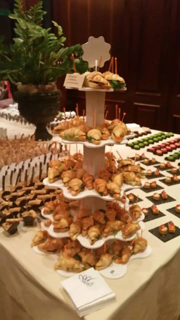 ALZATINA FLOWER PER FINGER FOOD E CONI BIANCA