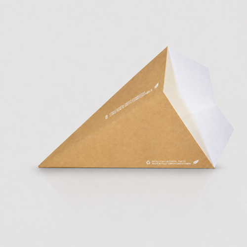 CONO PORTA FRITTI AVANA GRANDE COMPOSTABILE  - 50 PEZZI