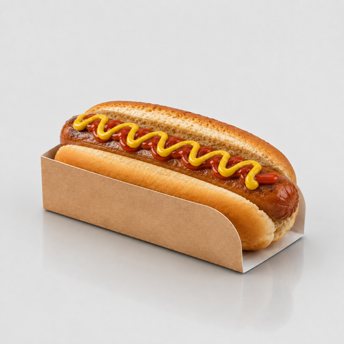 PORTA HOT DOG PICCOLO APERTO AVANA - 50PZ