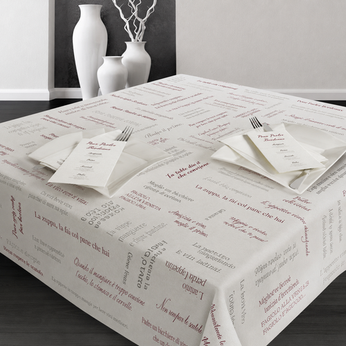 TOVAGLIA AIRLAID 100X100 CM FANTASIA POUR PARLER BORDEAUX – 25 PEZZI