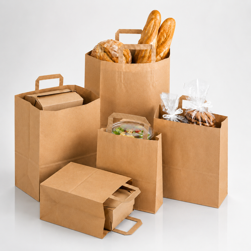 SHOPPER IN CARTA KRAFT AVANA  – VARIE DIMENSIONI 200/250 PEZZI