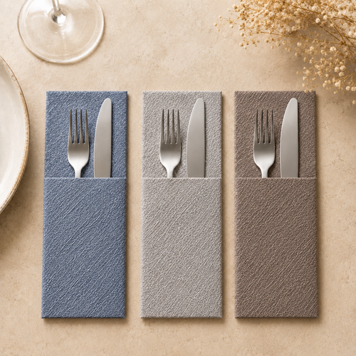 TOVAGLIOLI POCKET IN CARTA A SECCO PIEGATI A TASCA 32X40 JEANS
