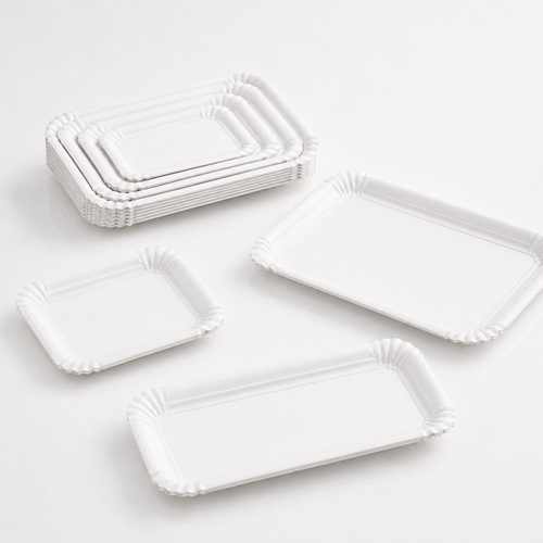 VASSOI PASTICCERIA  BIANCO/NAVETTE VARI FORMATI - 10 kg