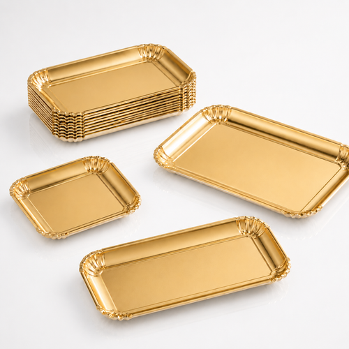 VASSOI PASTICCERIA ORO IN CARTONE – 10 KG – VARI FORMATI