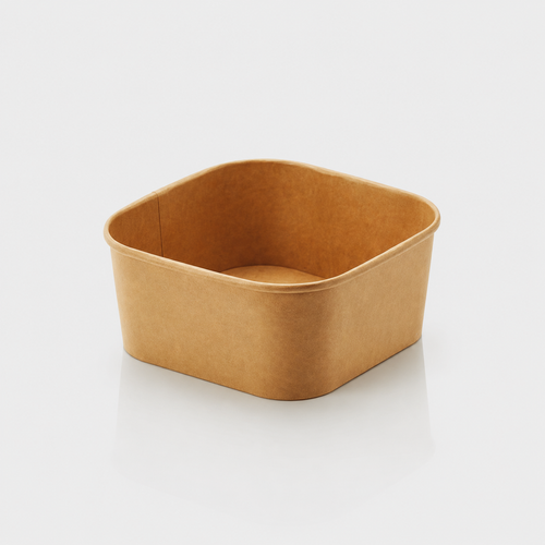 INSALATIERA QUADRATA AVANA IN CARTA KRAFT 1.200 ML - 24PZ