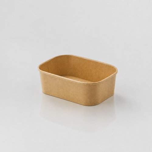 INSALATIERA RETTANGOLARE AVANA IN CARTA KRAFT 750ML - 24PZ
