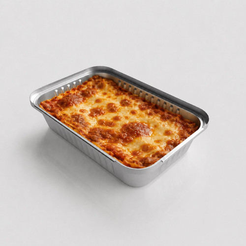 VASCHETTA ALLUMINIO 2 PORZIONI CON COPERCHIO – 50 PZ