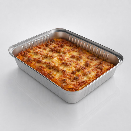 VASCHETTA ALLUMINIO 4 PORZIONI CON COPERCHIO – 50 PZ