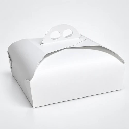 SCATOLA PORTA TORTA BIANCA CON MANICO – 50 PZ