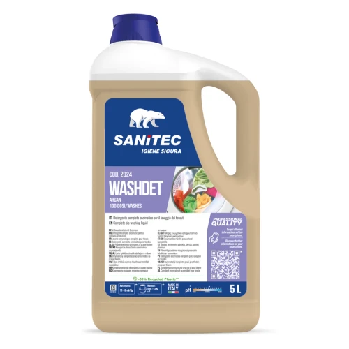 DETERSIVO LAVATRICE ARGAN PER CAPI BIANCHI E COLORATI 5LT