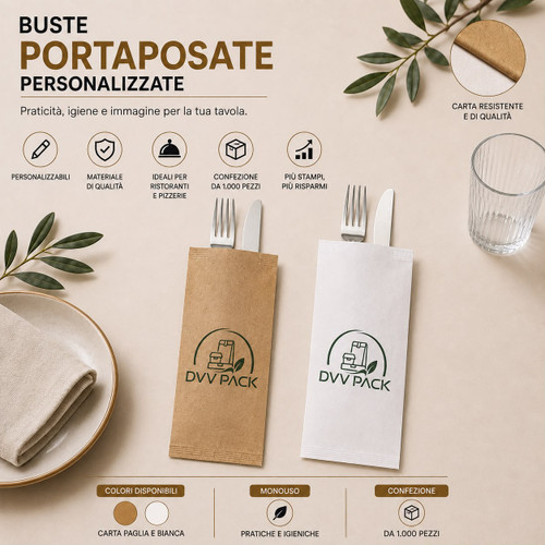 BUSTE PORTAPOSATE PERSONALIZZATE CON TOVAGLIOLO – BIANCHE O CARTA PAGLIA – 1.000 PEZZI