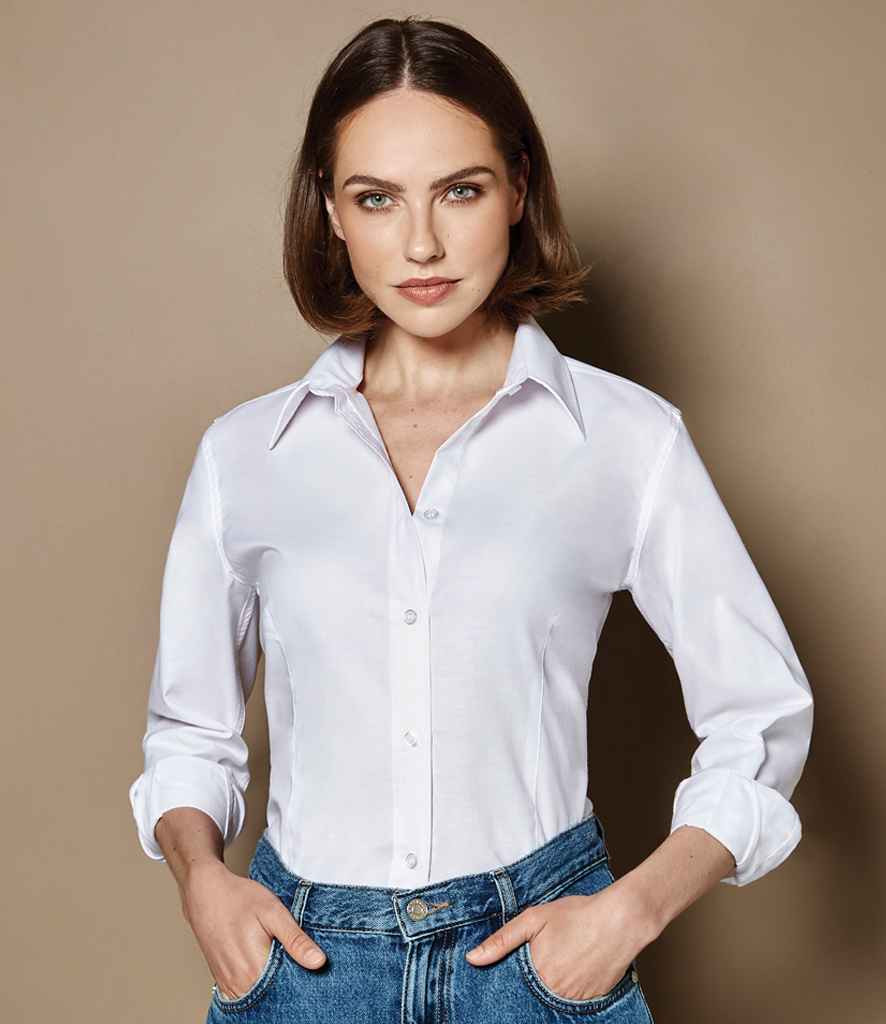 Kustom Kit Women's Shirt Short Sleeve - 32 DE Light Blue