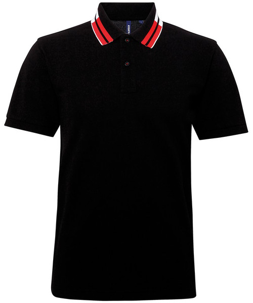 Men's two colour tipped polo