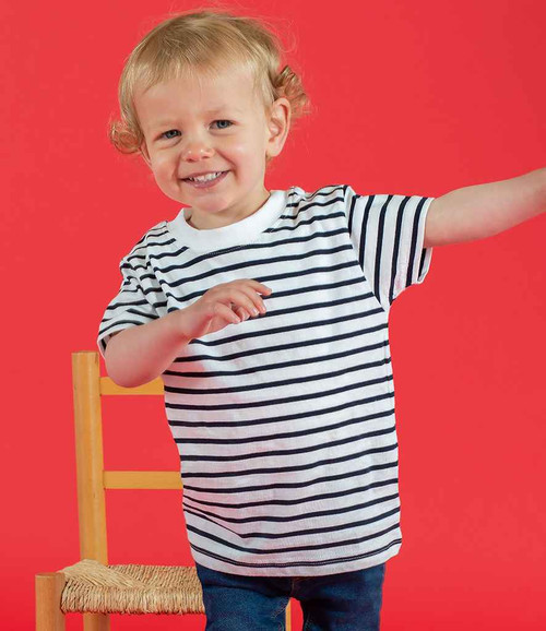 Larkwood Baby/Toddler Striped Crew Neck T-Shirt