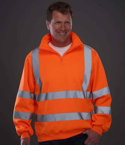 Yoko Hi-Vis Zip Neck Sweatshirt